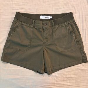 Sonoma Green Mid-Thigh Cotton Blend Cargo Shorts Size 12